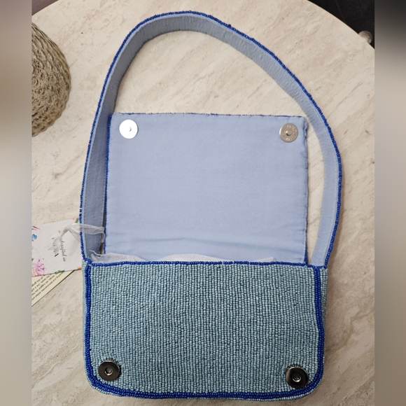 NWT Viral Handcrafted in India Sardine 🐟 Fish Beaded Shoulder Bag - Picture 4 of 8